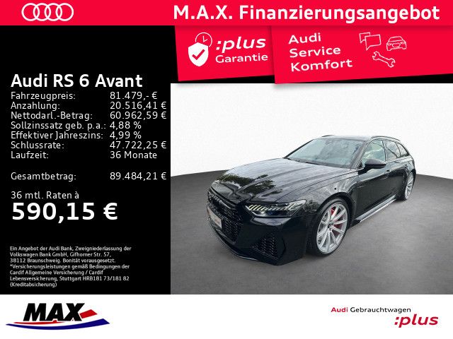 RS6 Avant 280 KM/H+HD MATRIX+AHK+LUFT+WABEN+B&O+
