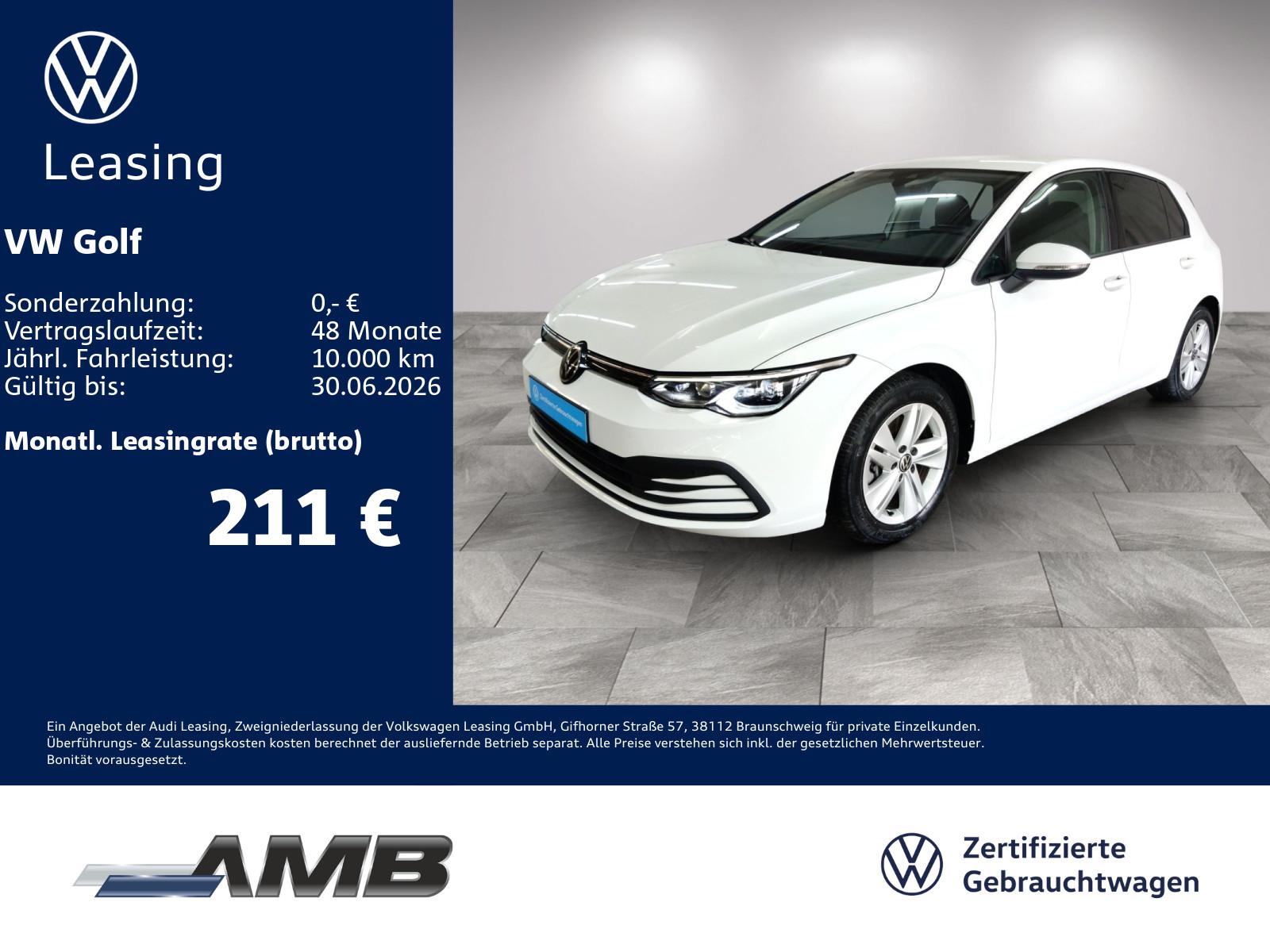 Volkswagen Golf Life 1.5 TSI AHK/LED+/Standh/12.27NW-Garant