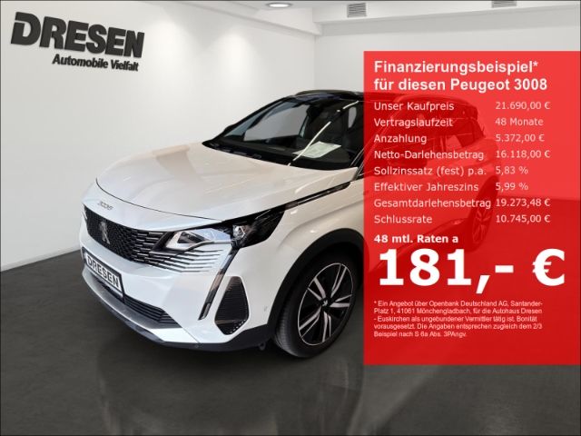 Peugeot 3008 1.6 PureTech GT-Line181 PS PANORAMAGLASSCHI