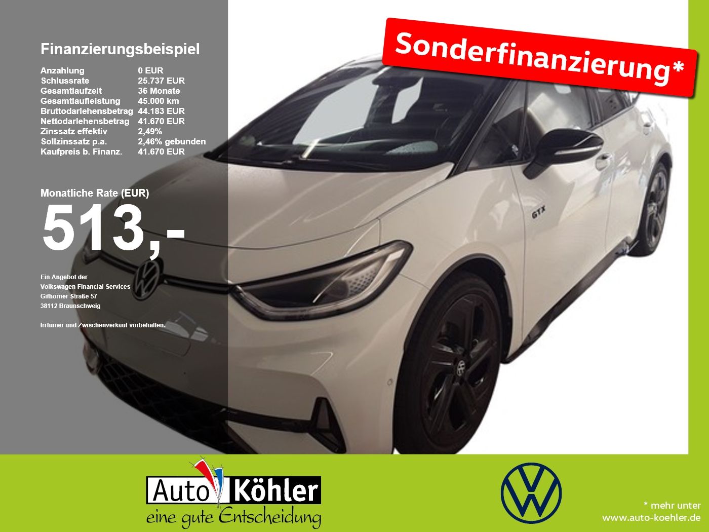 Volkswagen ID.3 GTX Performance CarPlay Kamera Matrix ACC