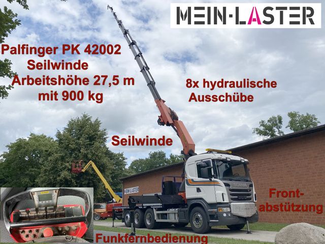 Scania G 480 8x4 PK 42002 25m Seilwinde Frontabstützung