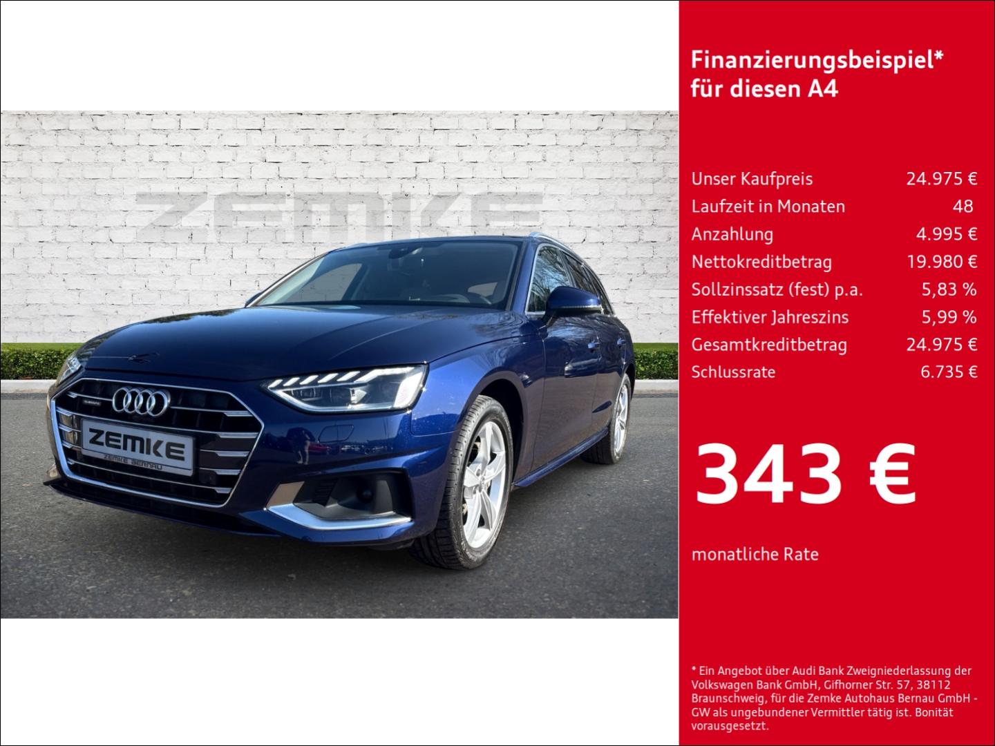 Audi A4 Avant 40 TDI S-tronic quattro advanced AHK-kl