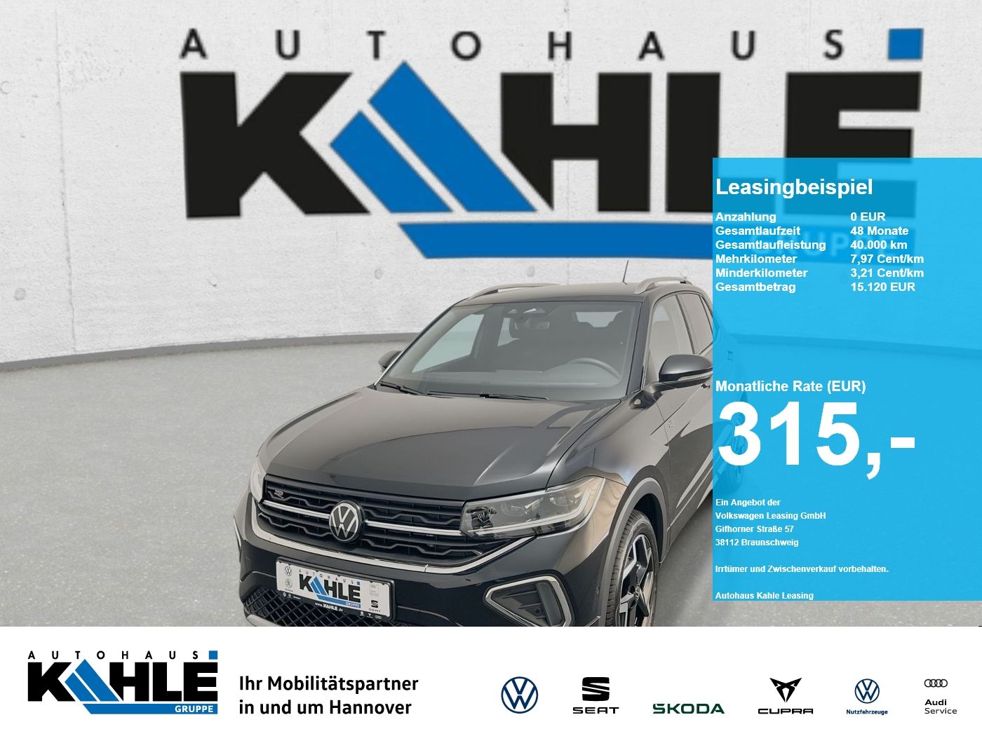 Volkswagen T-Cross R-Line 1.5 l TSI CarPlay Black Matrix