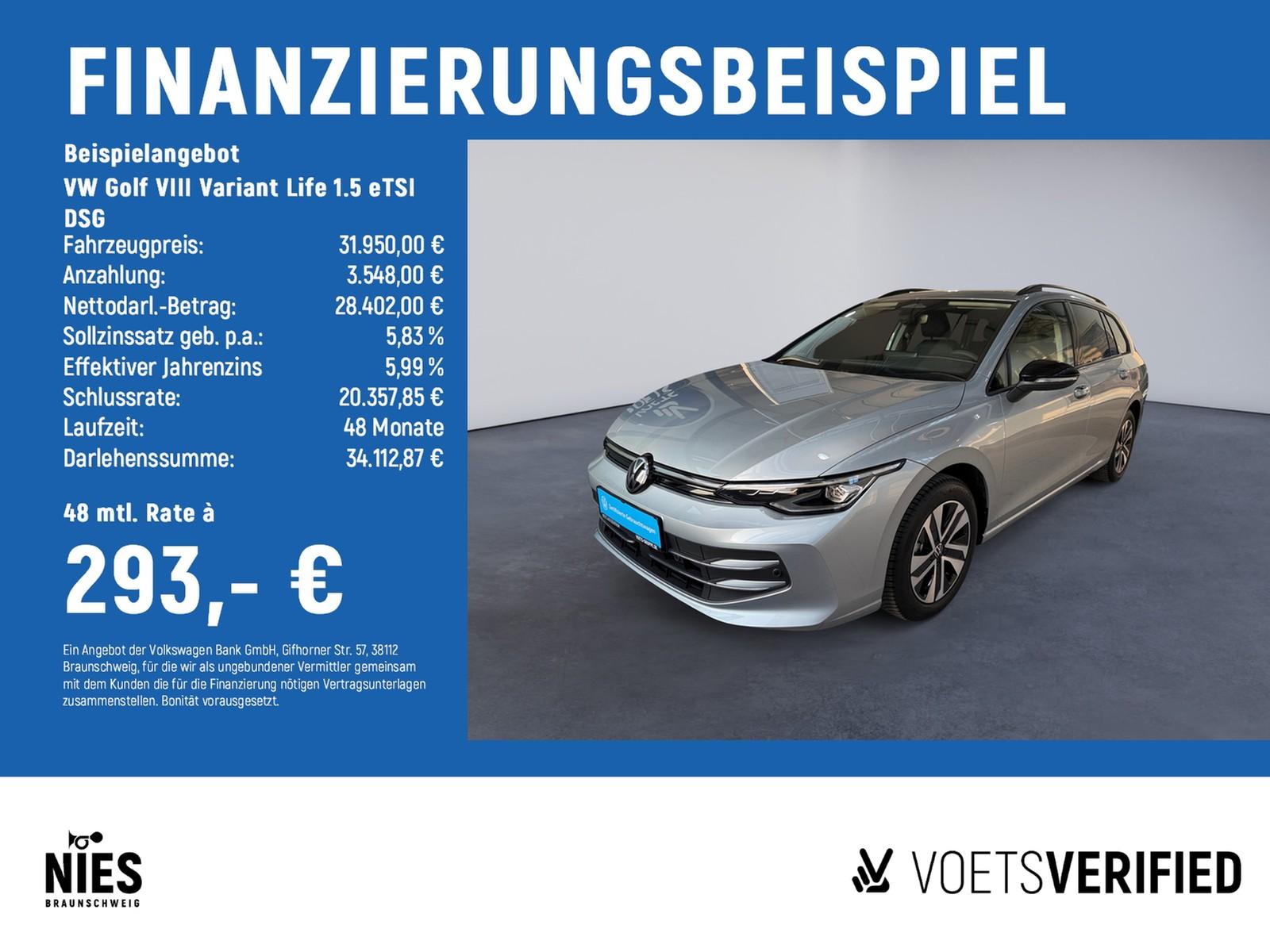 Volkswagen Golf VIII Variant Life 1.5 eTSI DSG LED+RearView