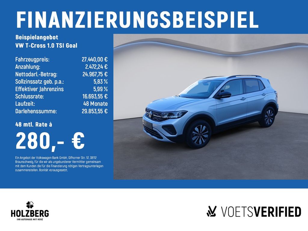 T-Cross 1.0 TSI Goal AHK+APP+ACC+SHZ+GJR