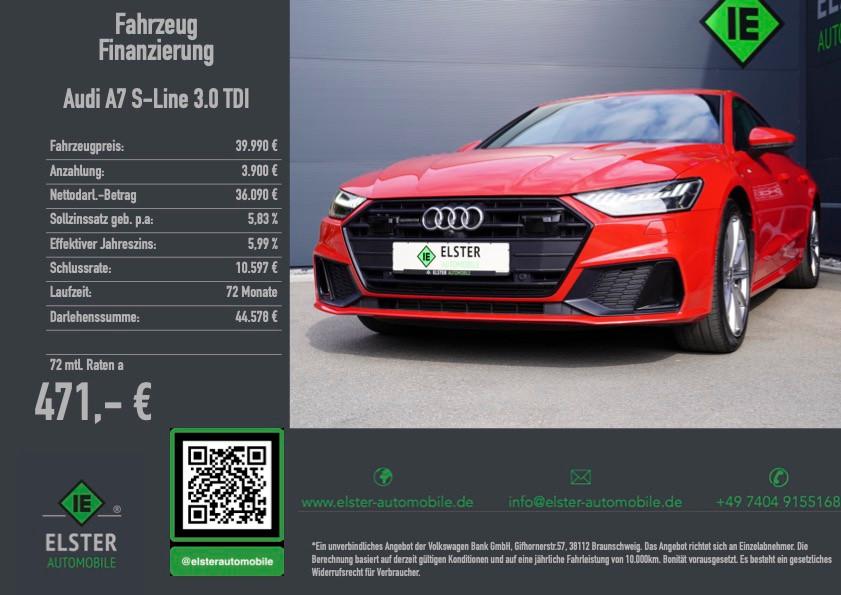 Audi A7 Sportback S-Line 50 TDI qu,Standh,Leder,