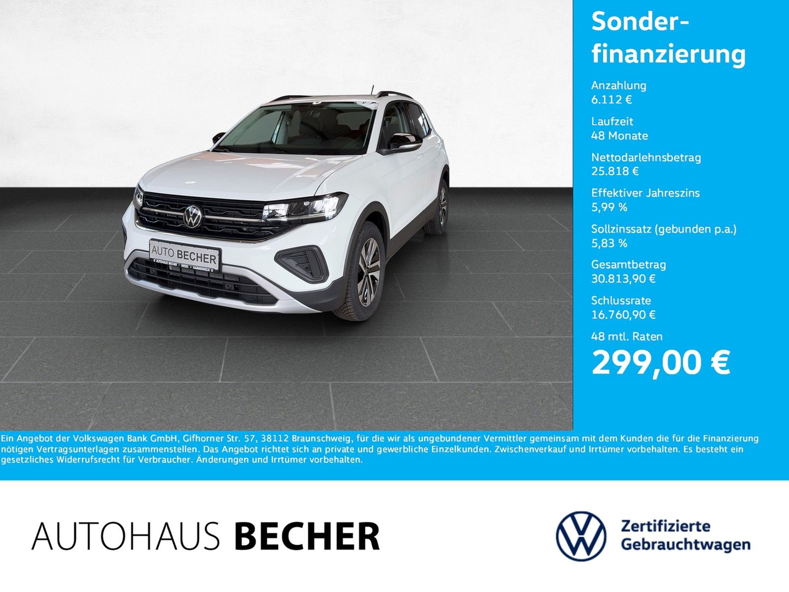 Volkswagen T-Cross Life 1.0 TSI DSG AHK Navi LED Sitzhz foto 1
