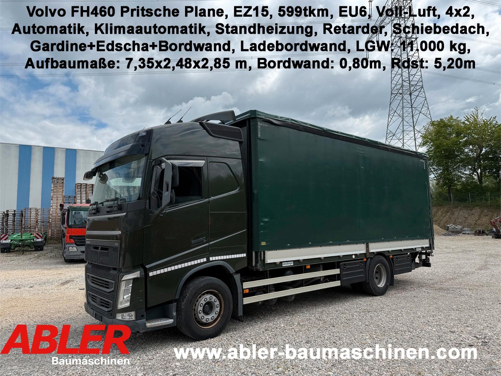 Volvo FH460 Pritsche Plane LBW Klima Retarder