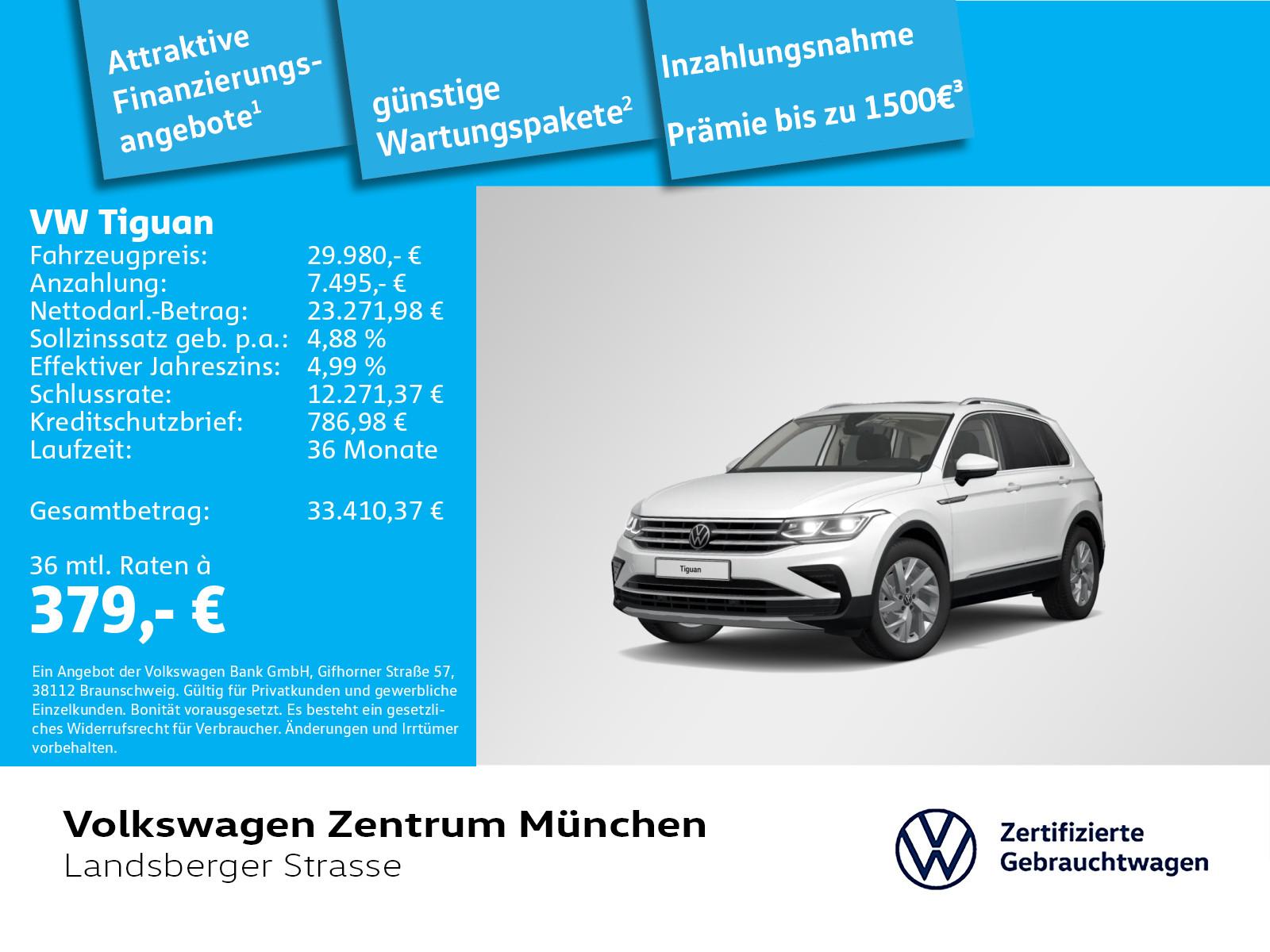 Volkswagen Tiguan 2,0 TDI Elegance AHK ACC LED Navi RaerVie