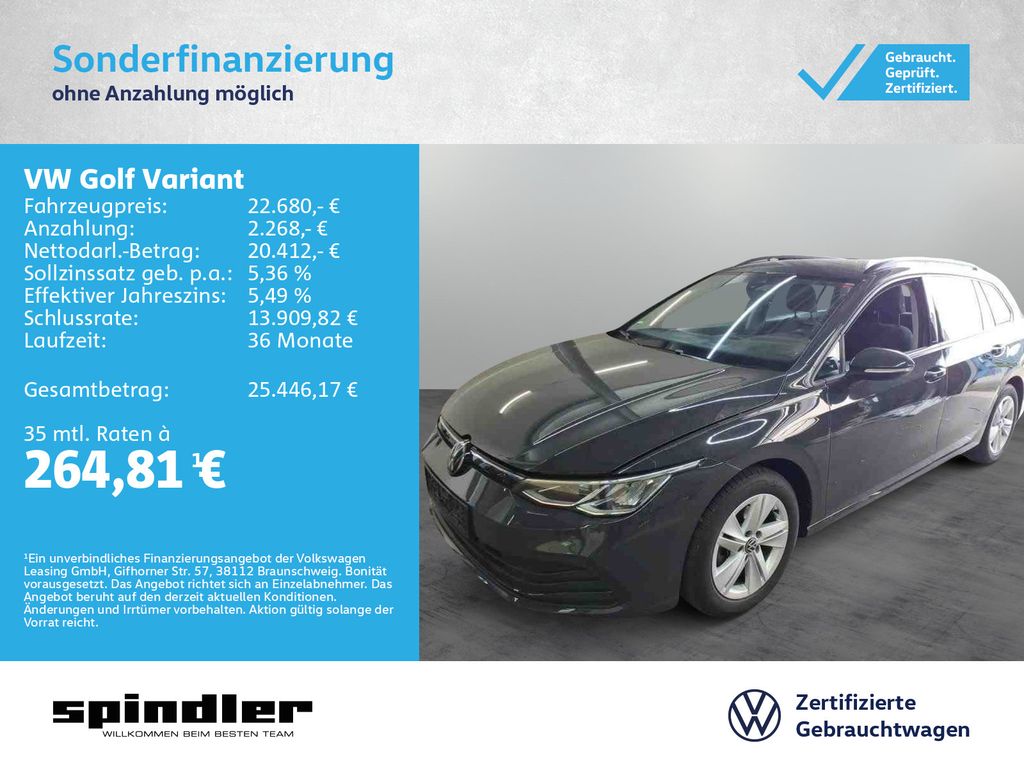Golf Variant VIII Life 1.5 eTSI DSG / Navi, LED