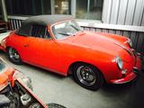 Porsche 356 Cabrio Super 90 komplett steht 20 Jahre - rote Porsche 356