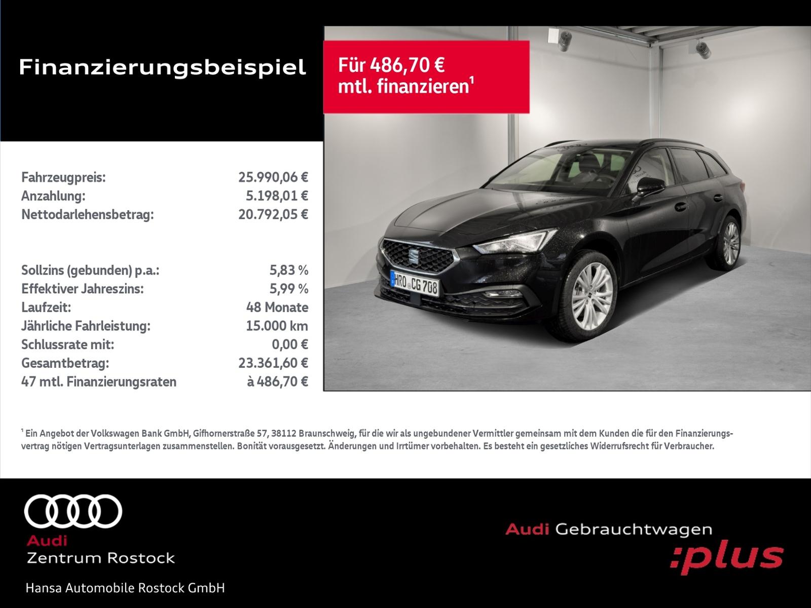 Seat Leon Sportstourer 2.0 TDI Style+Navi+Led+Ahk+Kam