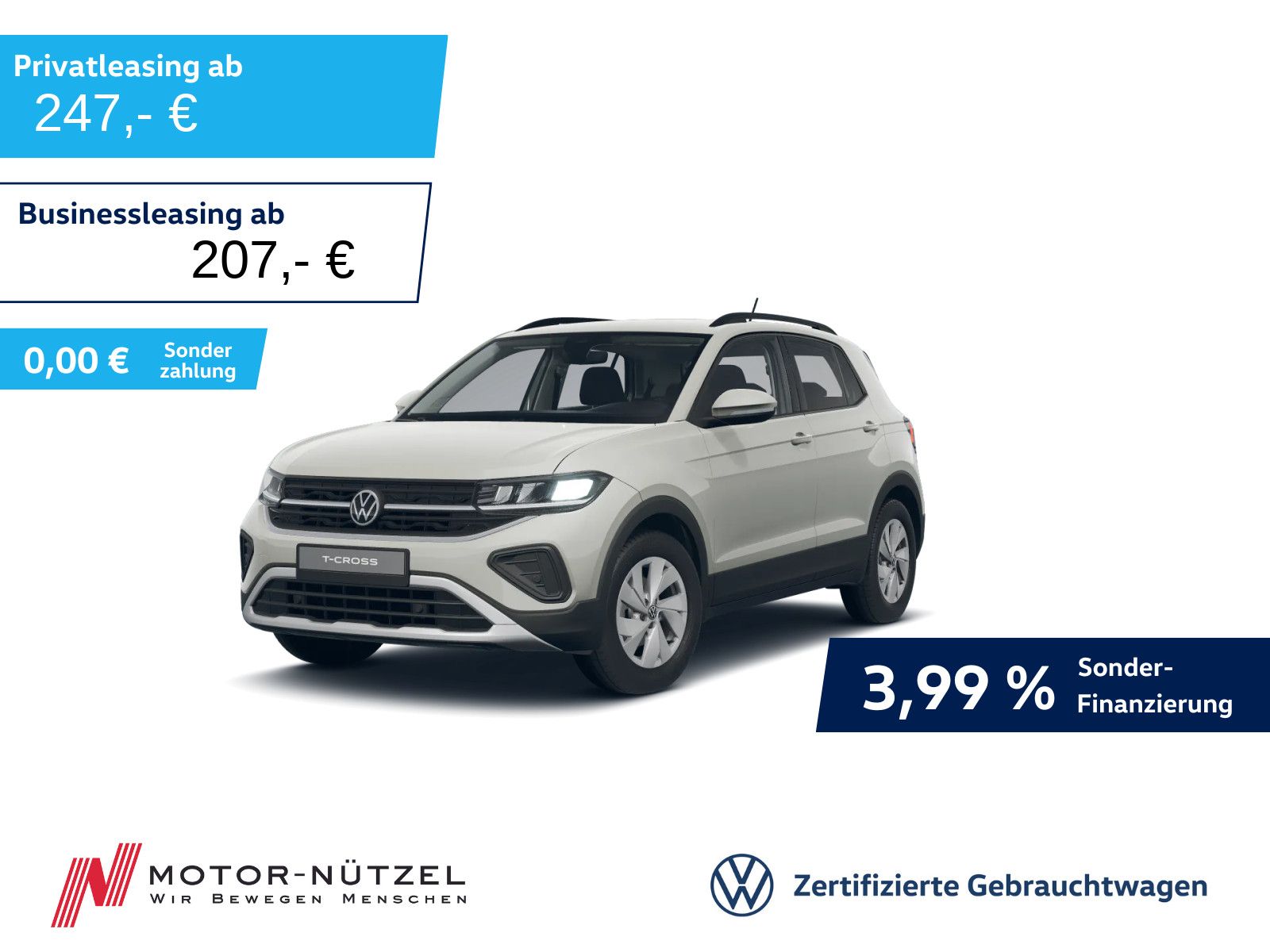 Volkswagen T-Cross 1.0 TSI LIFE 5JG+LED+NAV+AHK+ACC+SHZ+DAB