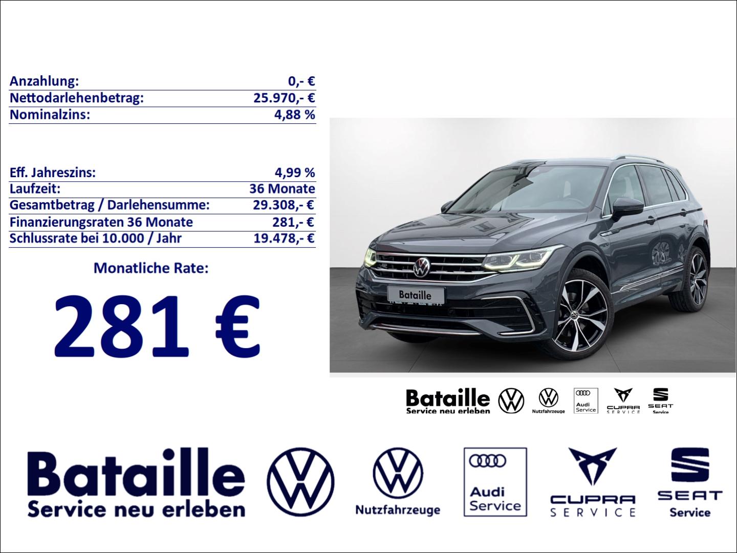 Volkswagen Tiguan 2.0 TDI 4M R-Line AHK Navi Kamera SHZ ACC