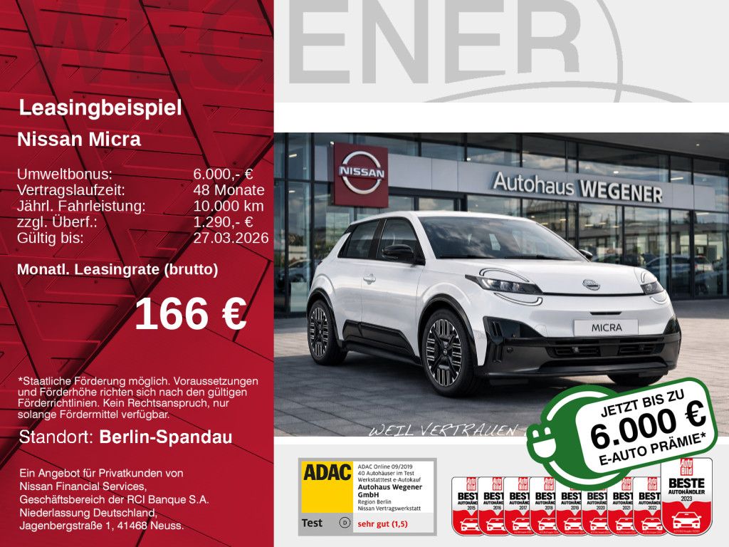 Nissan MICRA ENGAGE 40kWh CarPlay Keyless PDC LED eCall