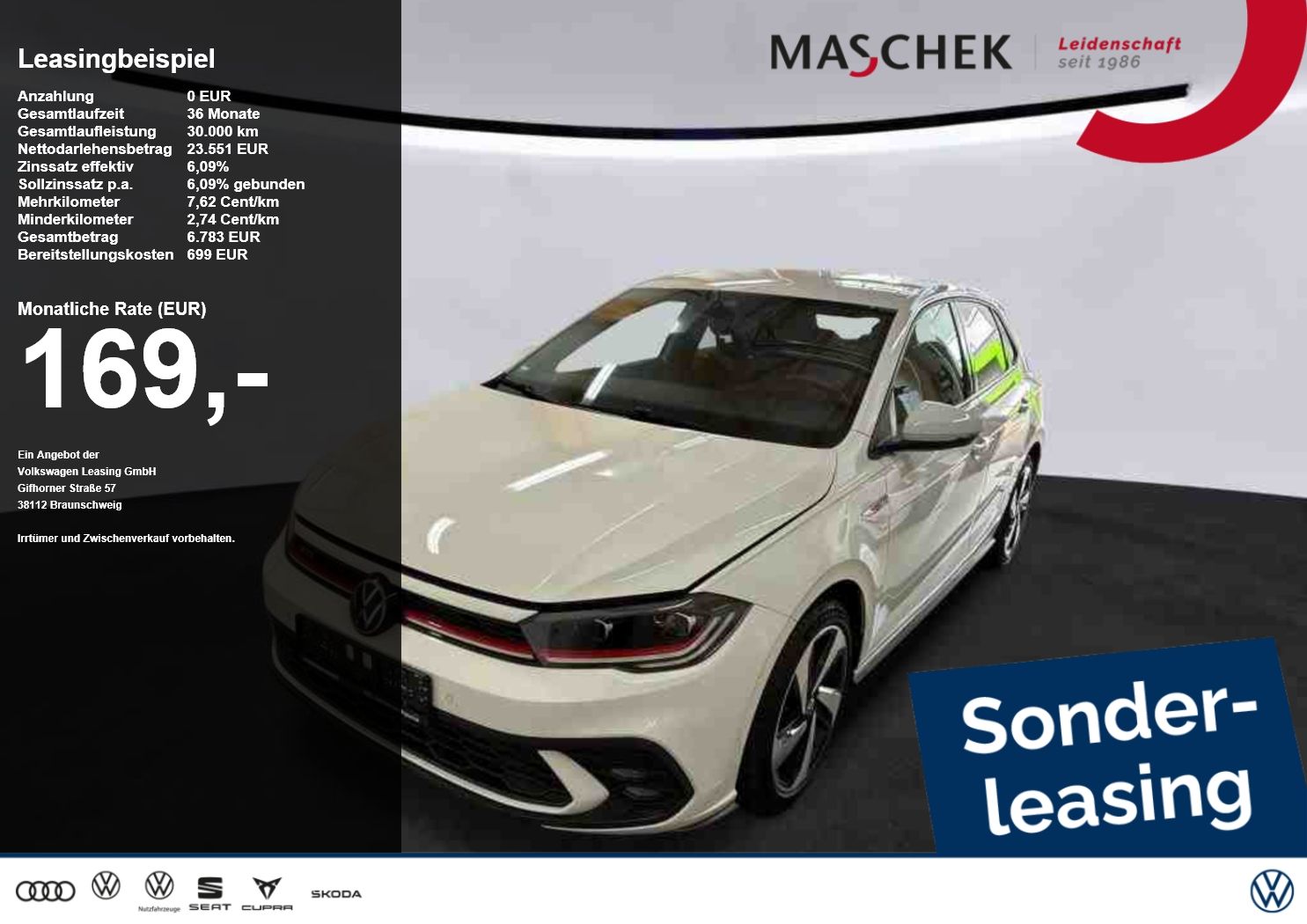 Volkswagen Polo GTI 2.0 TSI DSG Sitzh Matrix PDC Carplay Cl
