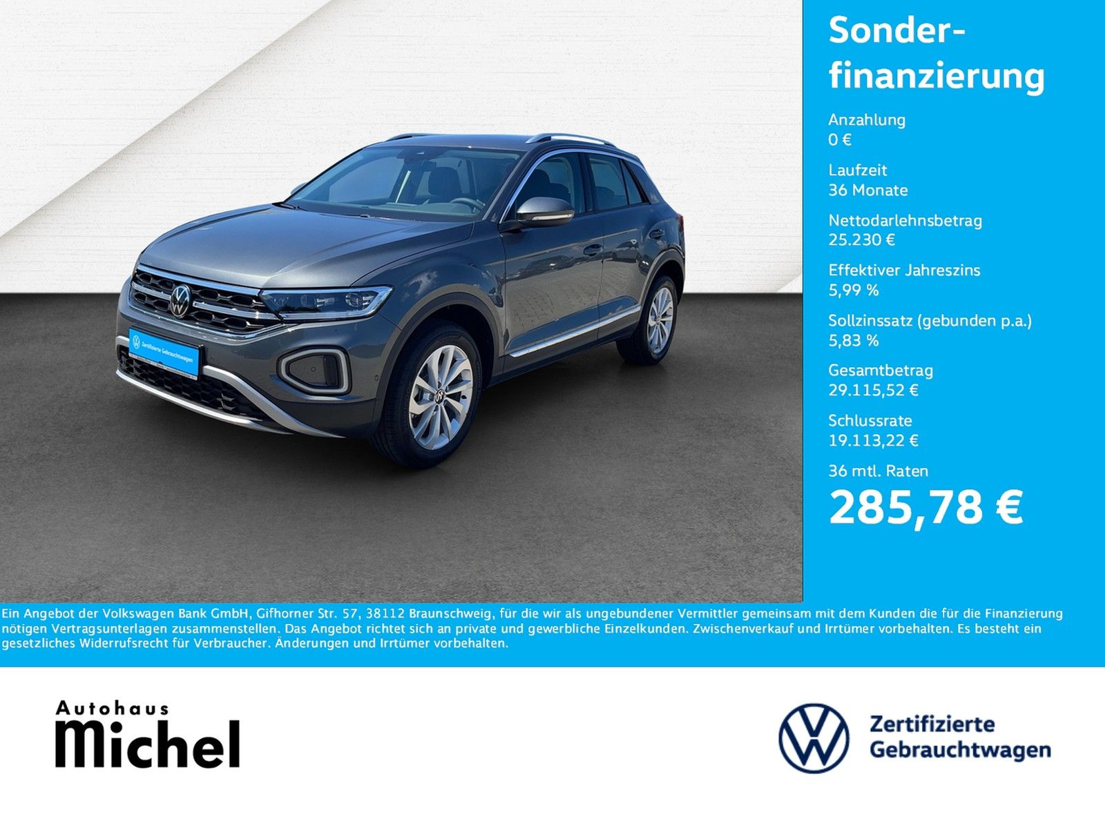 Volkswagen T-Roc TDI DSG Style IQ-Light ACC Kamera AppConne imagem 2