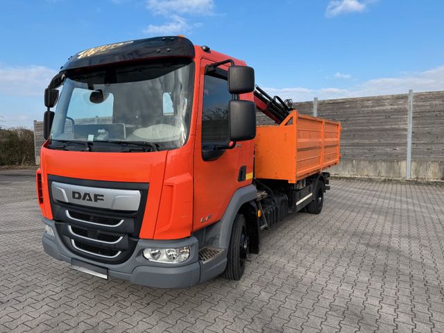 DAF FA LF 180 8t Abrollkipper mit Ladekran