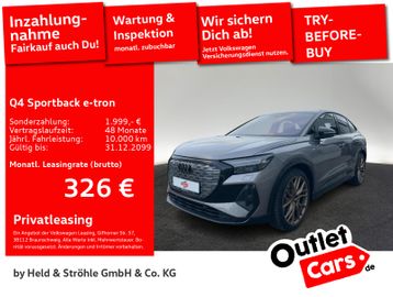 Audi Leasingangebot: Audi Q4 Sportback e-tron 50 quattro S line PANO HuD