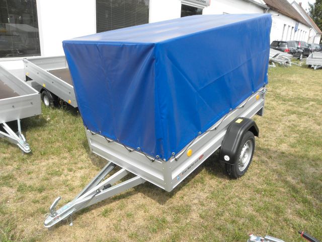 TPV 750kg mit Plane Blau Grau 100 KMH Alu Anhänger