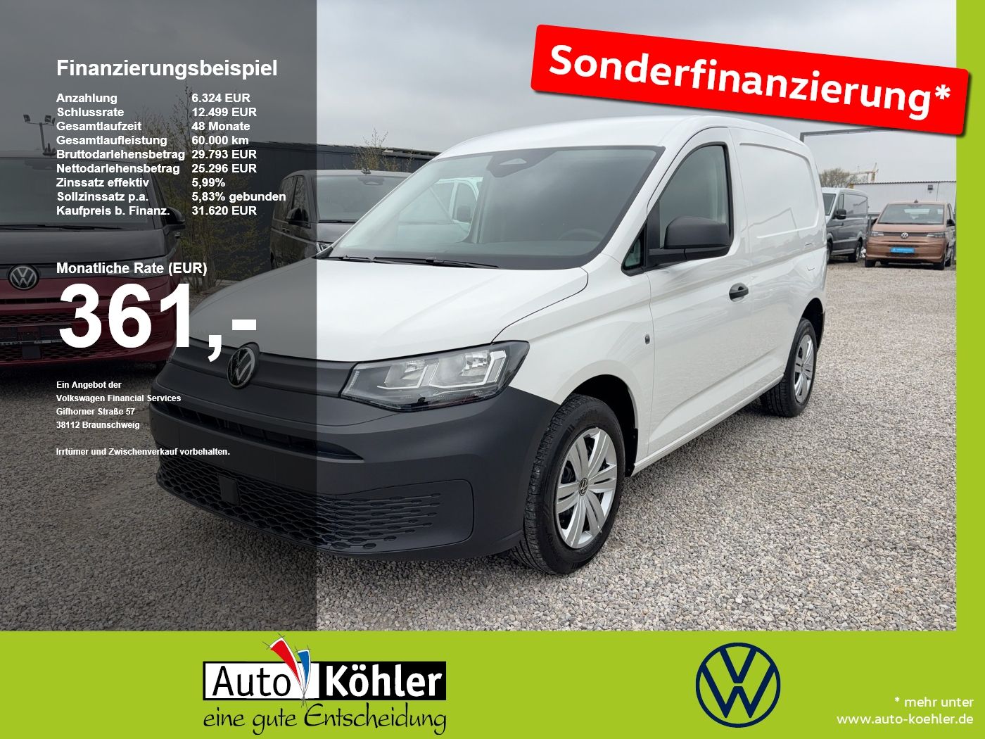 Volkswagen Caddy Cargo TDI 90 kW DSG Kamera/Shz/PDC