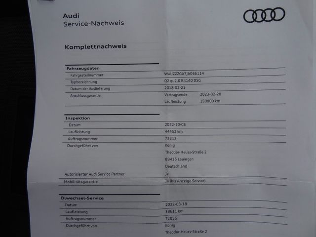 Fahrzeugabbildung Audi Q2 quattro sport/S-Line/Virtual/S-Tronic/StH/Kam