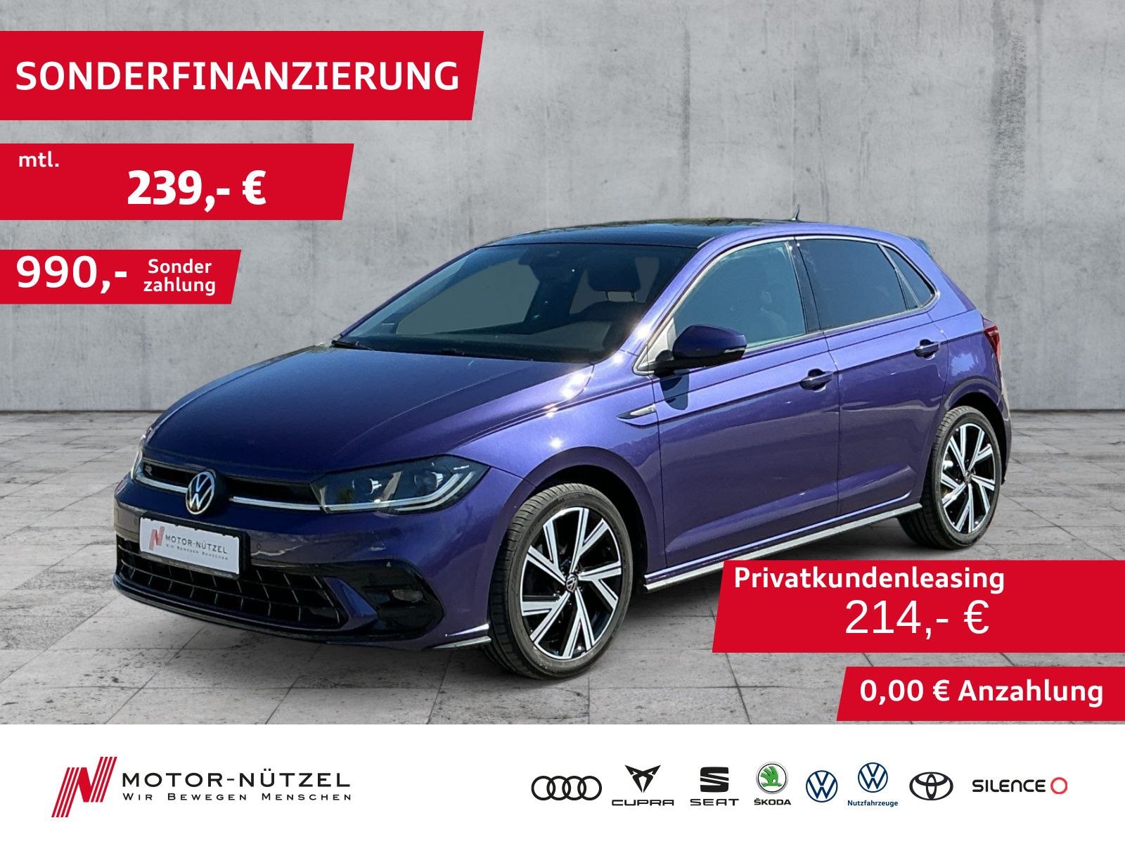 Volkswagen Polo 1.0 TSI DSG R-LINE 5JG+MATRIX+NAVI+PANO+APP