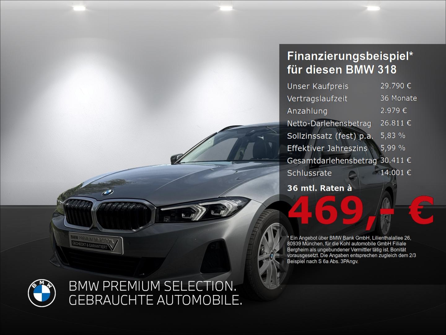 BMW 318 d Touring Panoramadach DAB Anhängerkupplung