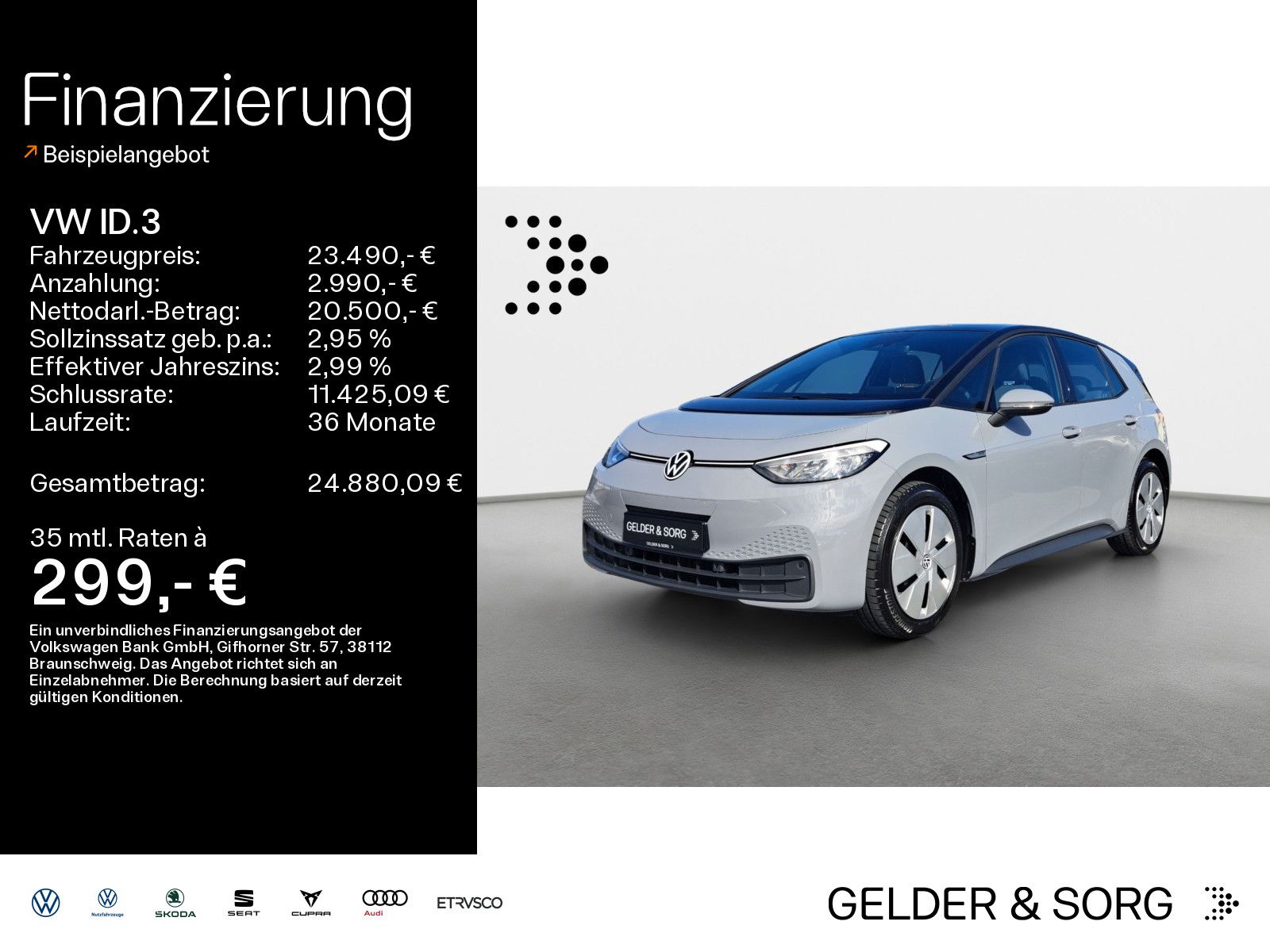 Volkswagen ID.3 Pro Performance 415km/WLTP*RFK*Navi*LED*ACC