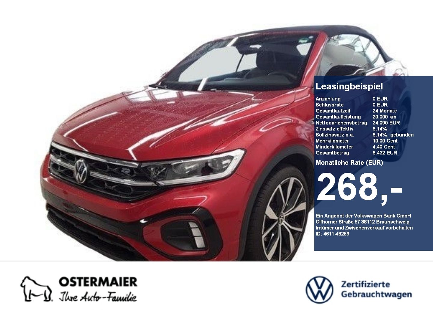 Volkswagen T-Roc Cabriolet R-LINE BLACK STYLE 1.5TSI 150PS