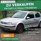 Volkswagen VW Golf IV 1.4 Benzin  Zuverlässiger Gebr... - Volkswagen Golf aus 2001: Iv