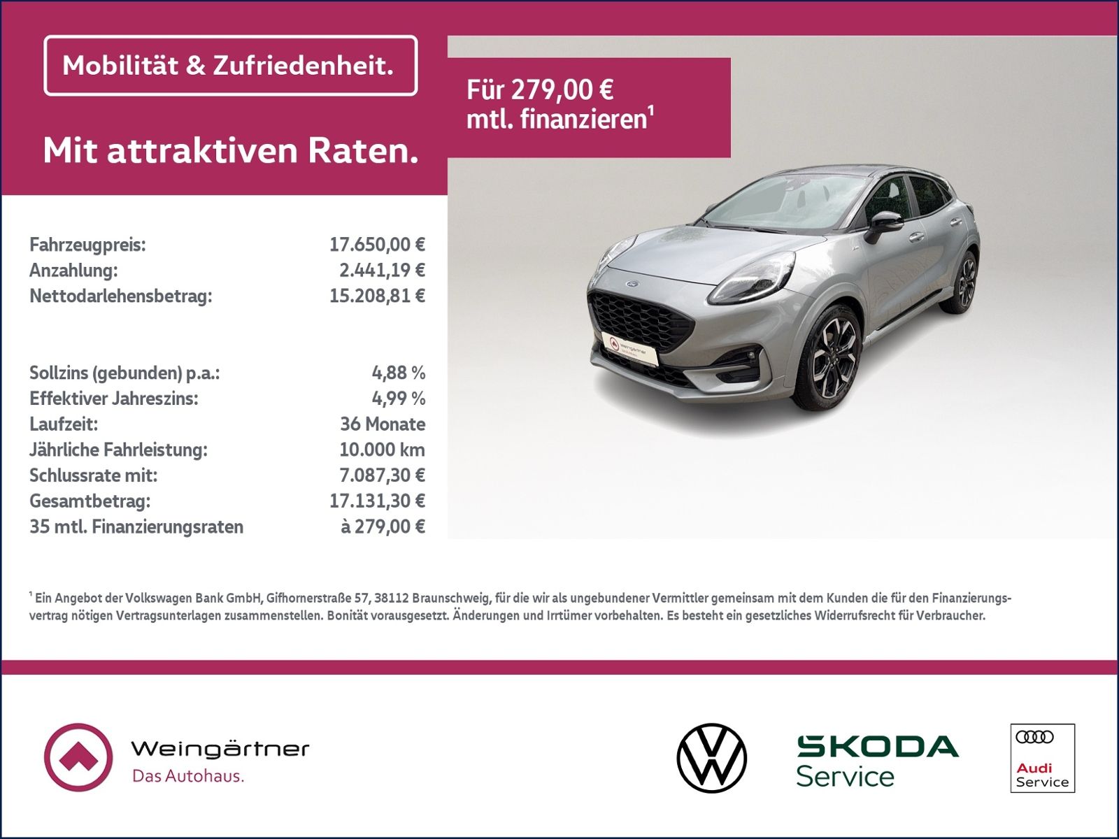 Puma ST-Line X MildHybrid, Bi-LED, Navi, Winterp