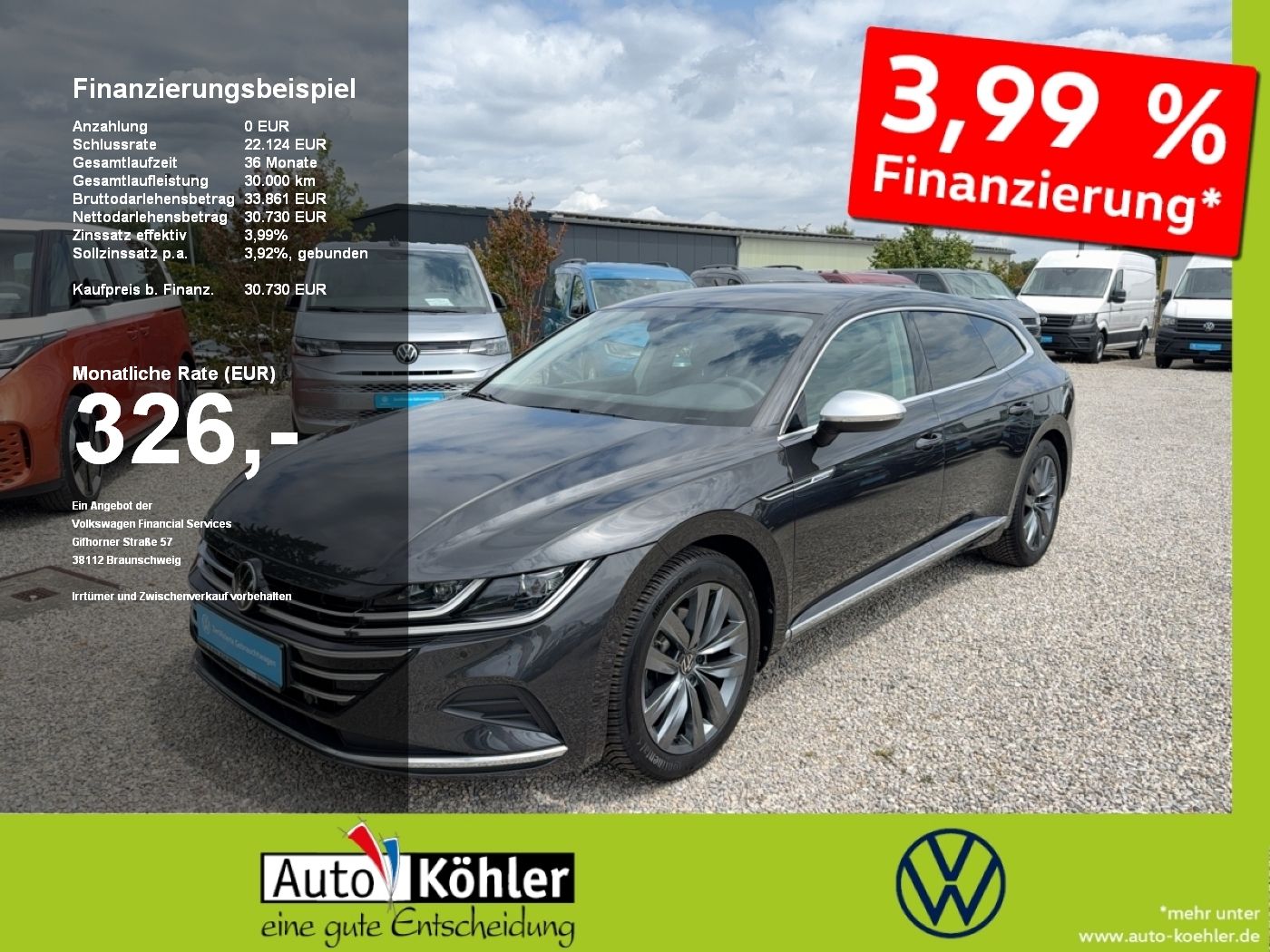 Volkswagen Arteon SB Elegance TSi DSG ACC+AHK+LED+Navi+Virt