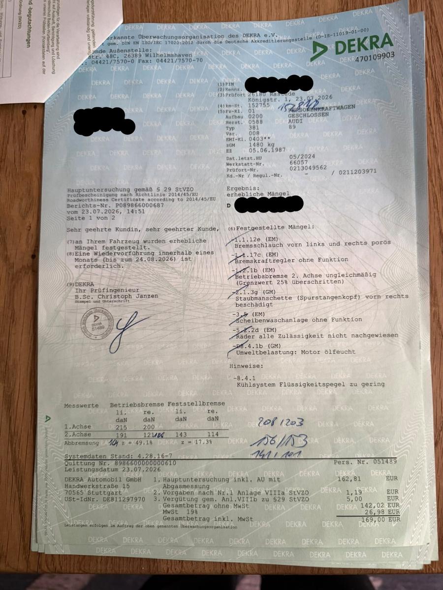 Audi 80 B3 Typ 89 AUTOM. TÜV NEU 