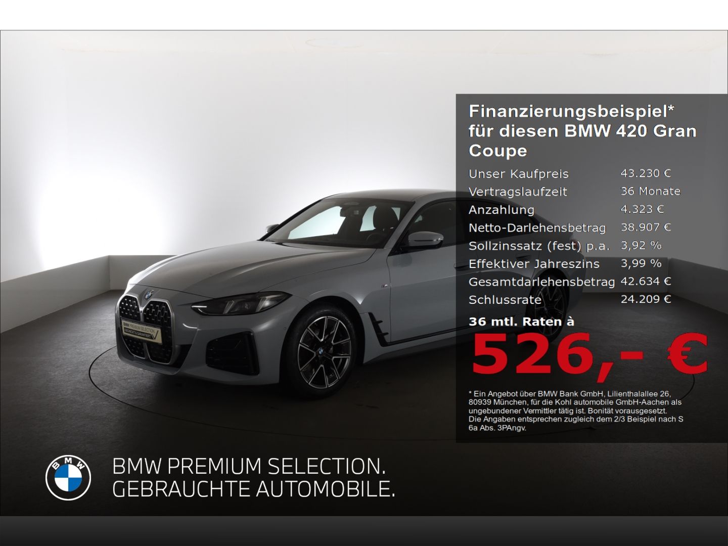 BMW 420 Gran Coupe d M Sport Driving Assistant Profe