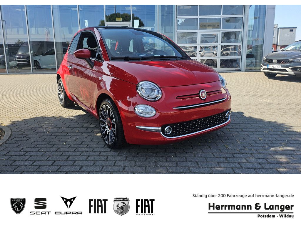 FIAT 500 1.0 Red Navi Klima Glasdach Allwetter