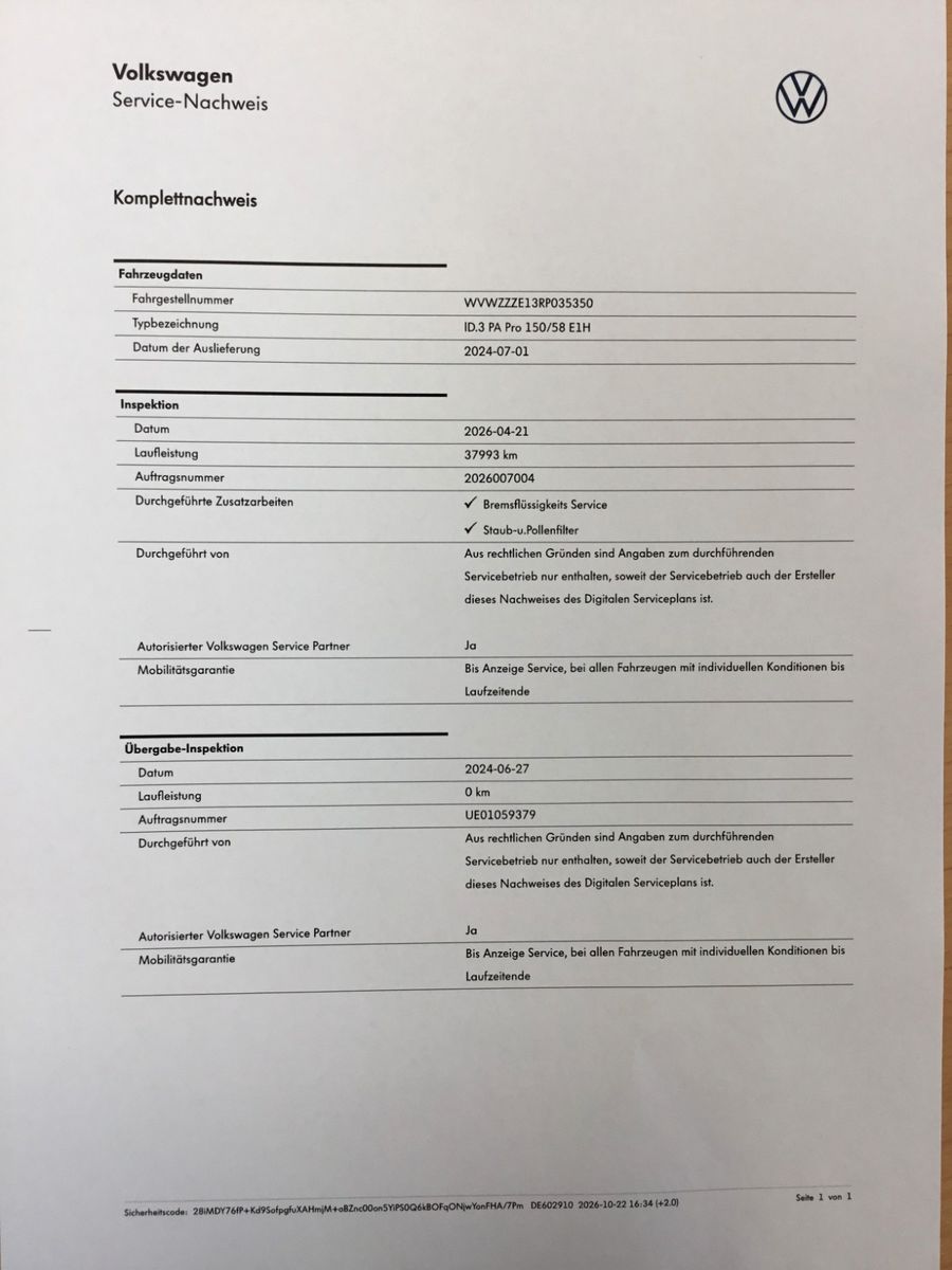 Fahrzeugabbildung Volkswagen ID.3 Move 58 kWh Pro+Kamera+ACC+19"+Navi