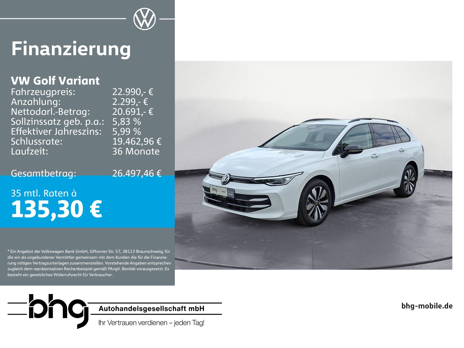 Volkswagen Golf Variant 1,5 TSI OPF Goal AHK TravelAssist N