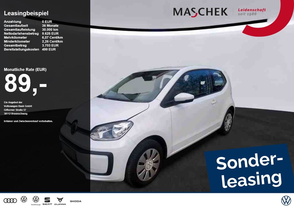 Volkswagen up! 1.0 Sonderleasing! RearView Kam. PDC