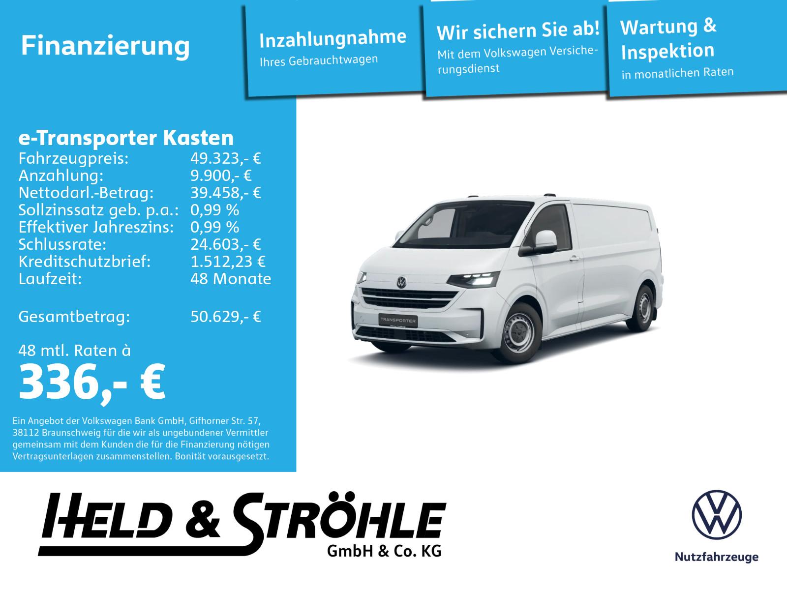 Volkswagen T7 e-Transporter Kasten 100 kW,lang,Aktionsauto!