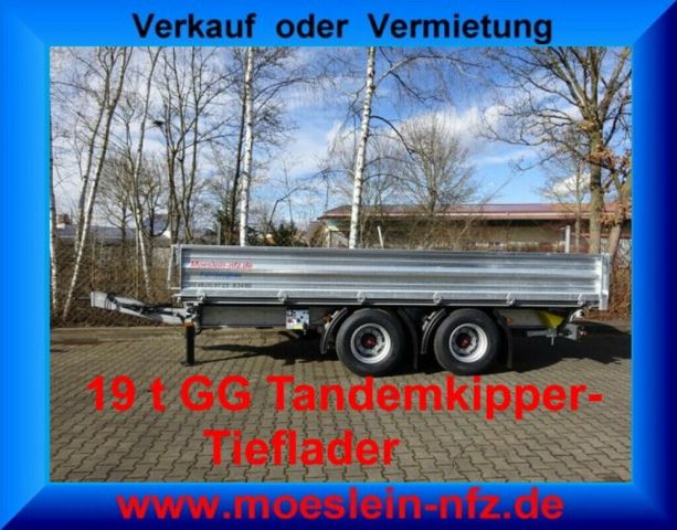 Möslein  19 t Tandem- 3 Seiten- Kipper Tieflader-- Neufa