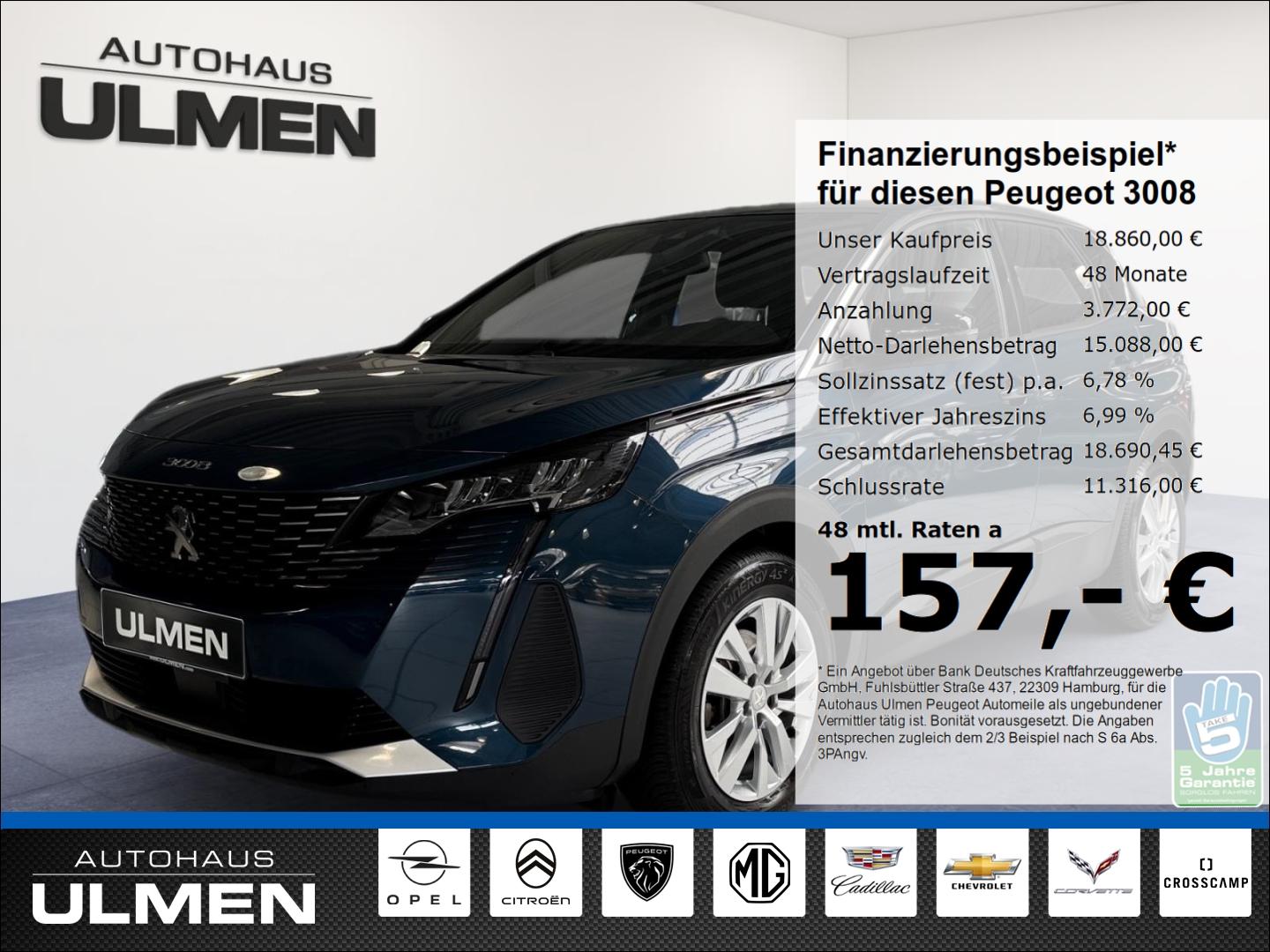 Peugeot 3008 Active Pack 130 Apple CarPlay Rückfahrkamer