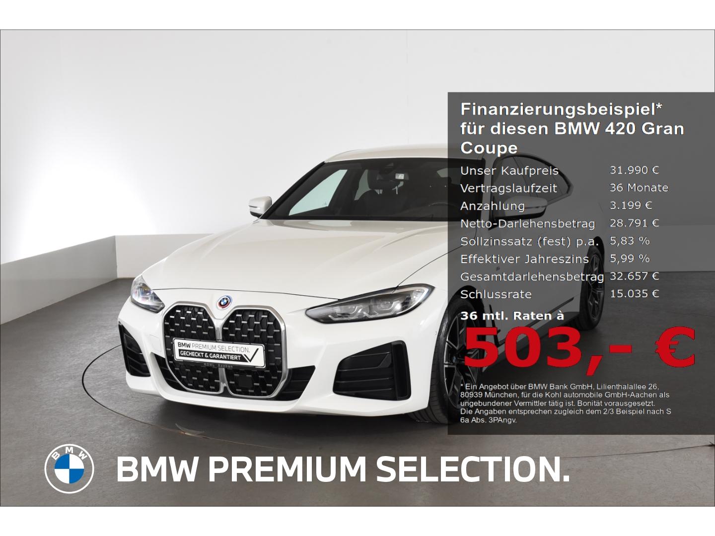 BMW 420 Gran Coupe i M Sport Lenkradheizung Sitzheiz