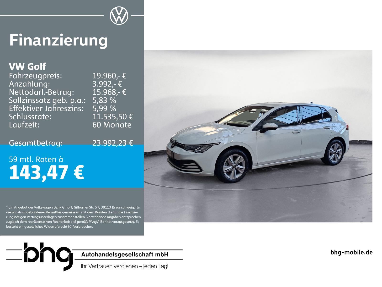 Volkswagen Golf Life 1.0 eTSI DSG *NAVI*APP-CONNECT*EINPARK
