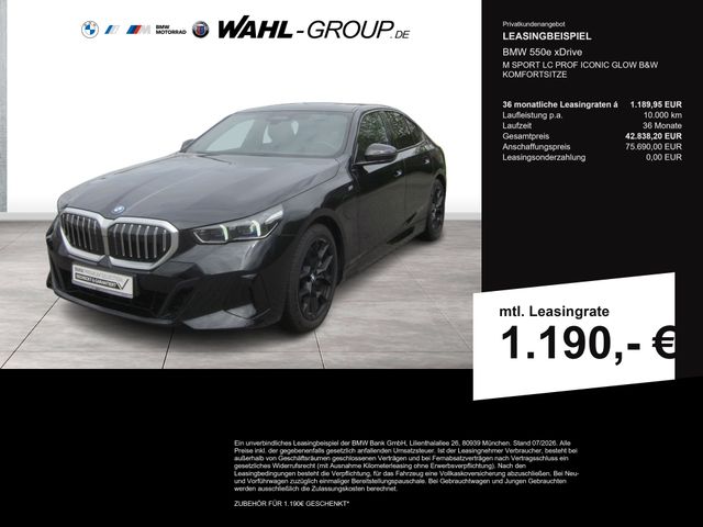 BMW 550e xDrive M SPORT LC PROF ICONIC GLOW B&amp;W   KO