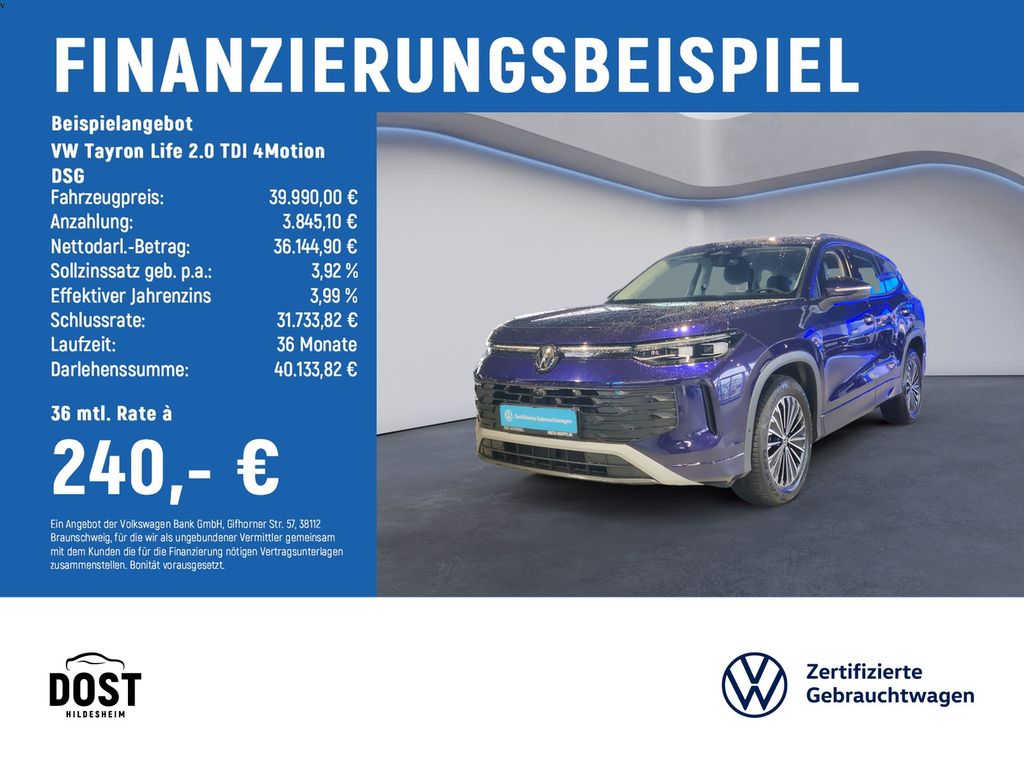 Tayron Life 2.0 TDI 4Motion DSG AHK+MATRIX+SHZ
