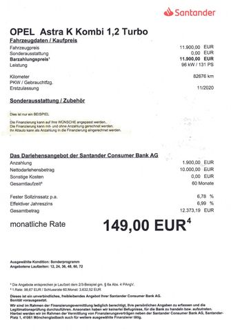 Fahrzeugabbildung Opel Astra K Sports Tourer 1,2T >AHK/LED/KAM/PDC<
