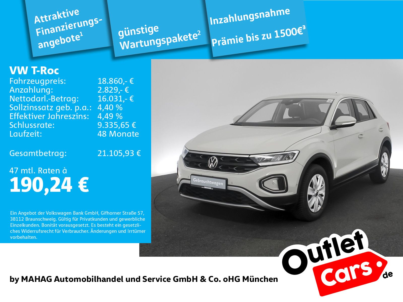 Volkswagen T-ROC 1.0 TSI LED ParkAssist App 6-Gang