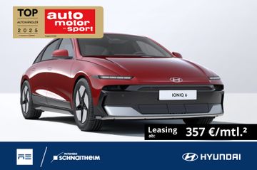 Hyundai Leasingangebot: Hyundai IONIQ 6 63kWh 125KW (170PS) Heckantr. Wärmepumpe