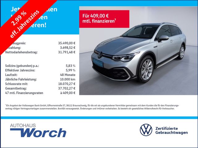 Golf VIII Alltrack 2.0 TDI DSG KAMERA+PANO+STHZ